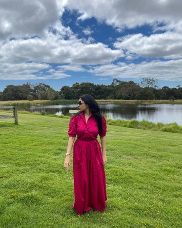 Hot Pink Maxi dress - Labelbyanuja