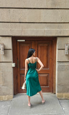 Emerald Green Cowl Neck dress