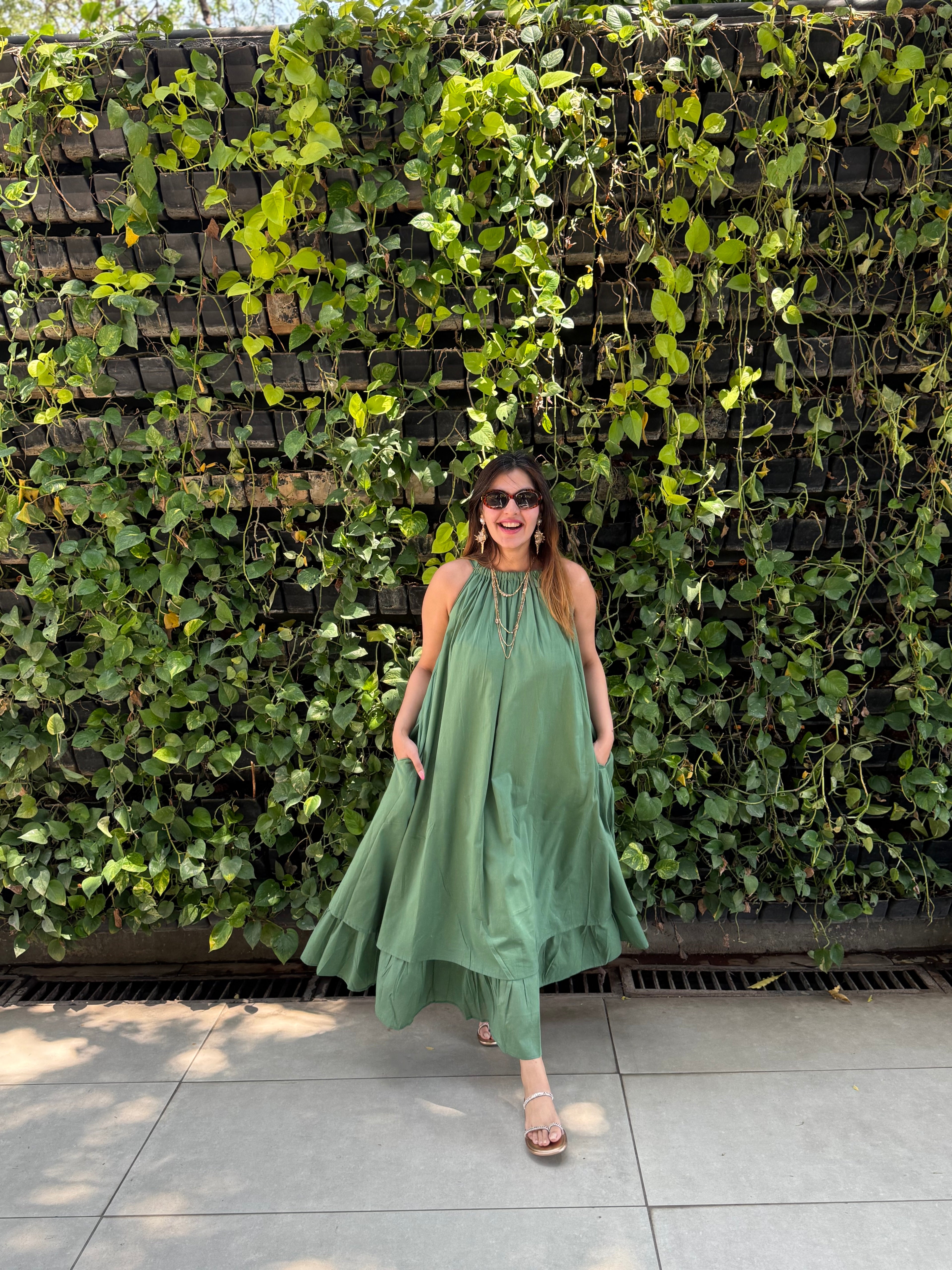 Mulmul Pista Blooming Dress