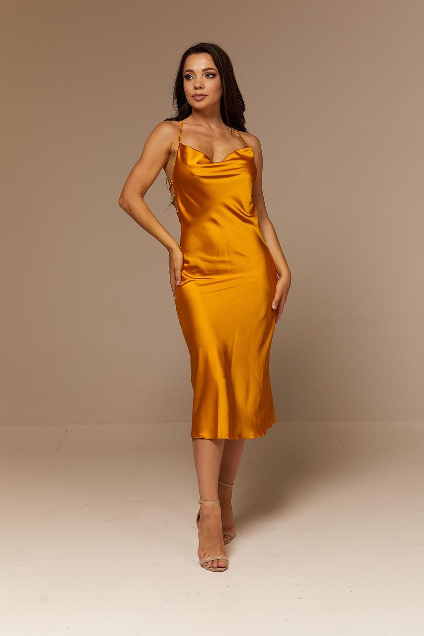 Rust cowl neck dress