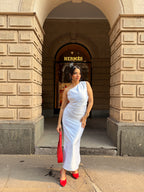 One Shoulder White Dress