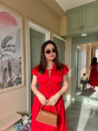 Hot Red String Maxi Dress