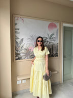 Yellow Elastic Maxi Dress