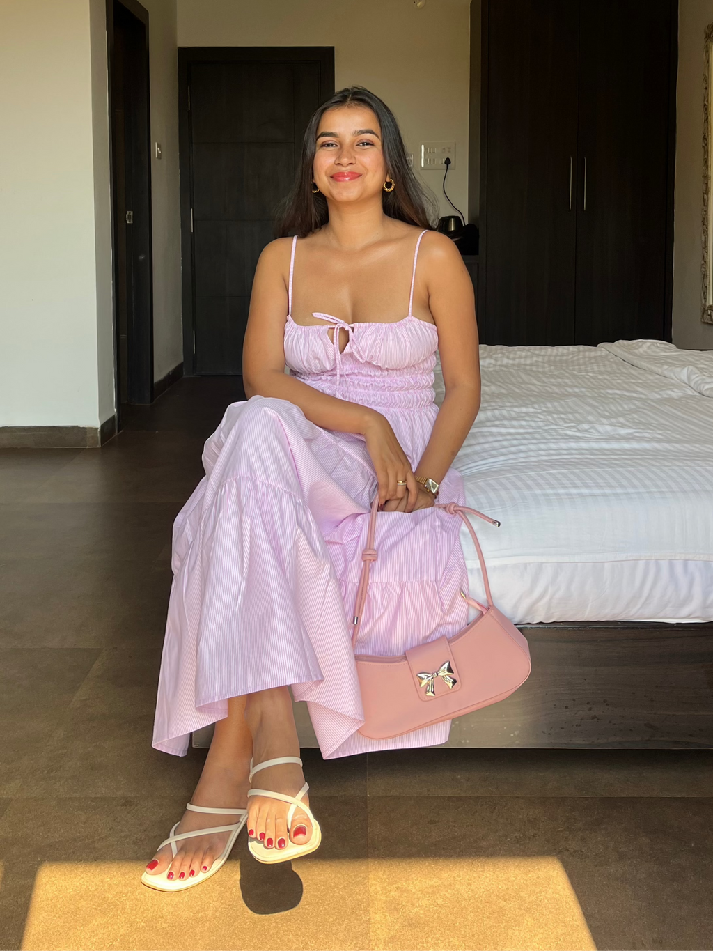 Stripe Bubble Maxi Dress