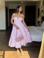 Stripe Bubble Maxi Dress