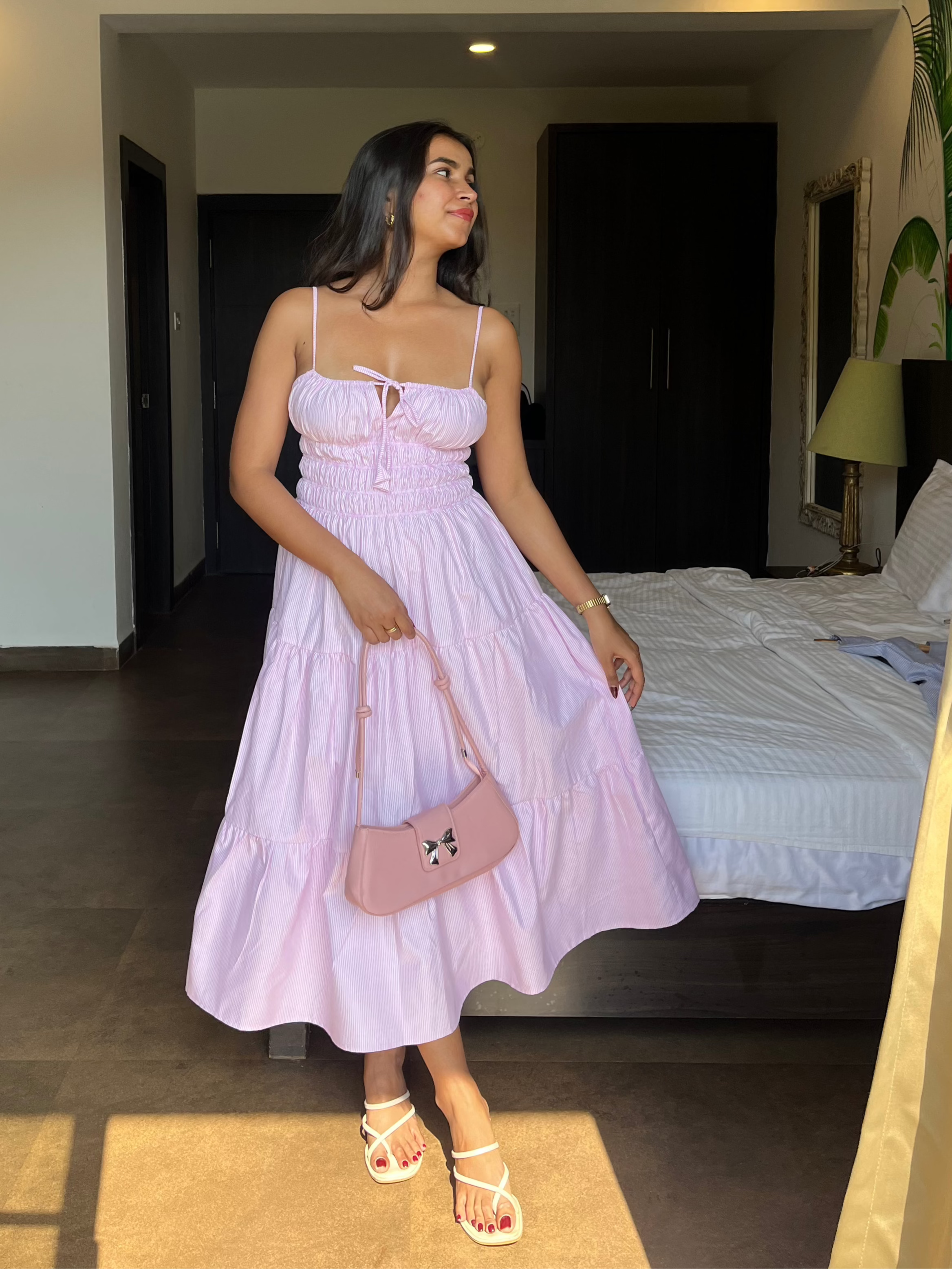 Stripe Bubble Maxi Dress