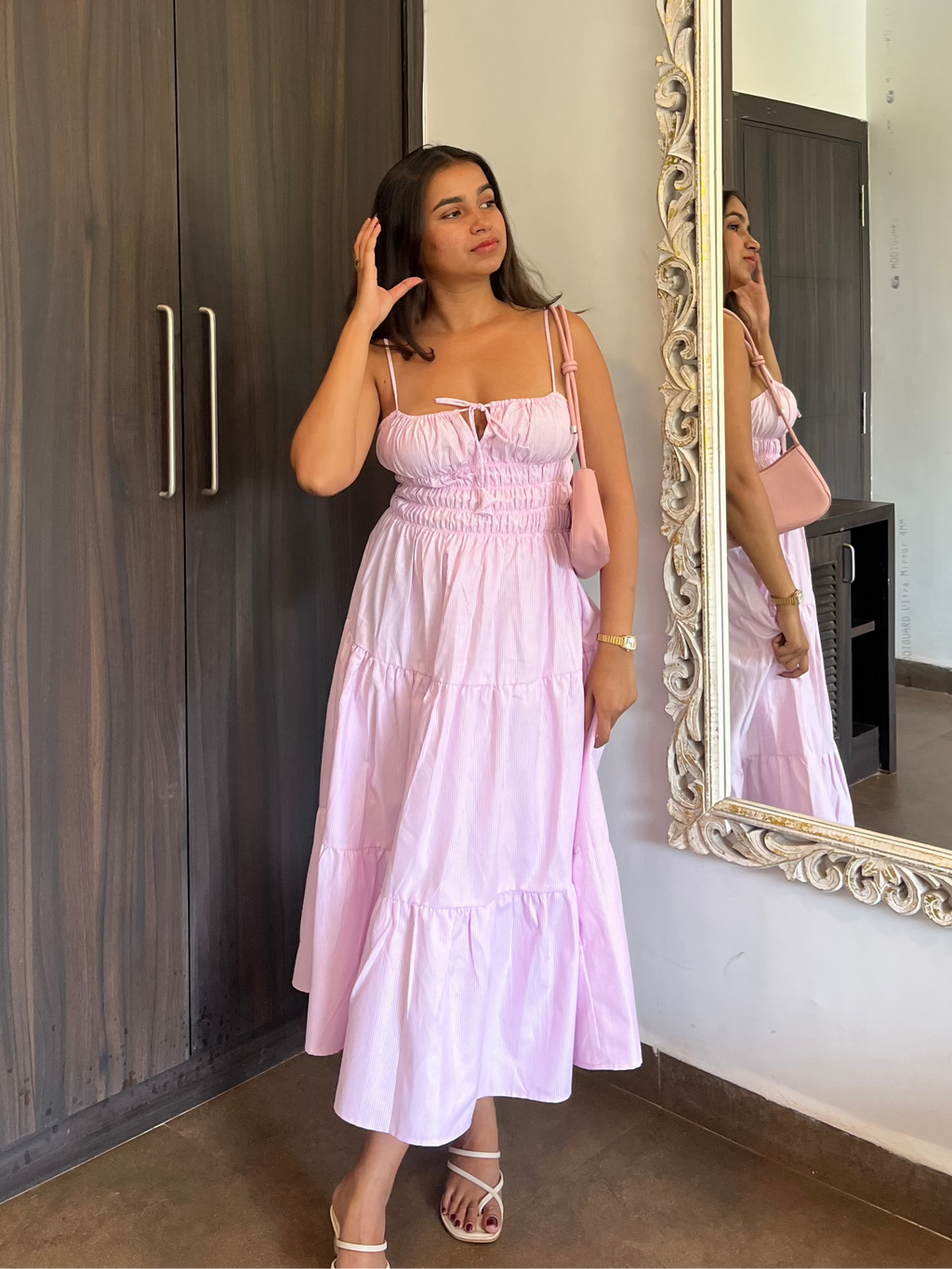 Stripe Bubble Maxi Dress