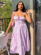 Stripe Bubble Maxi Dress