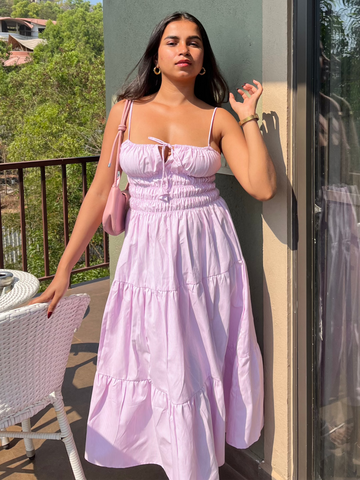 Stripe Bubble Maxi Dress