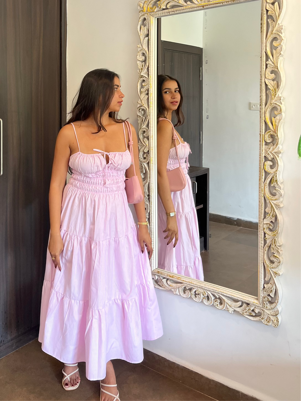 Stripe Bubble Maxi Dress