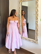 Stripe Bubble Maxi Dress