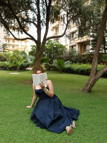Ameera Navy Gathered Dress