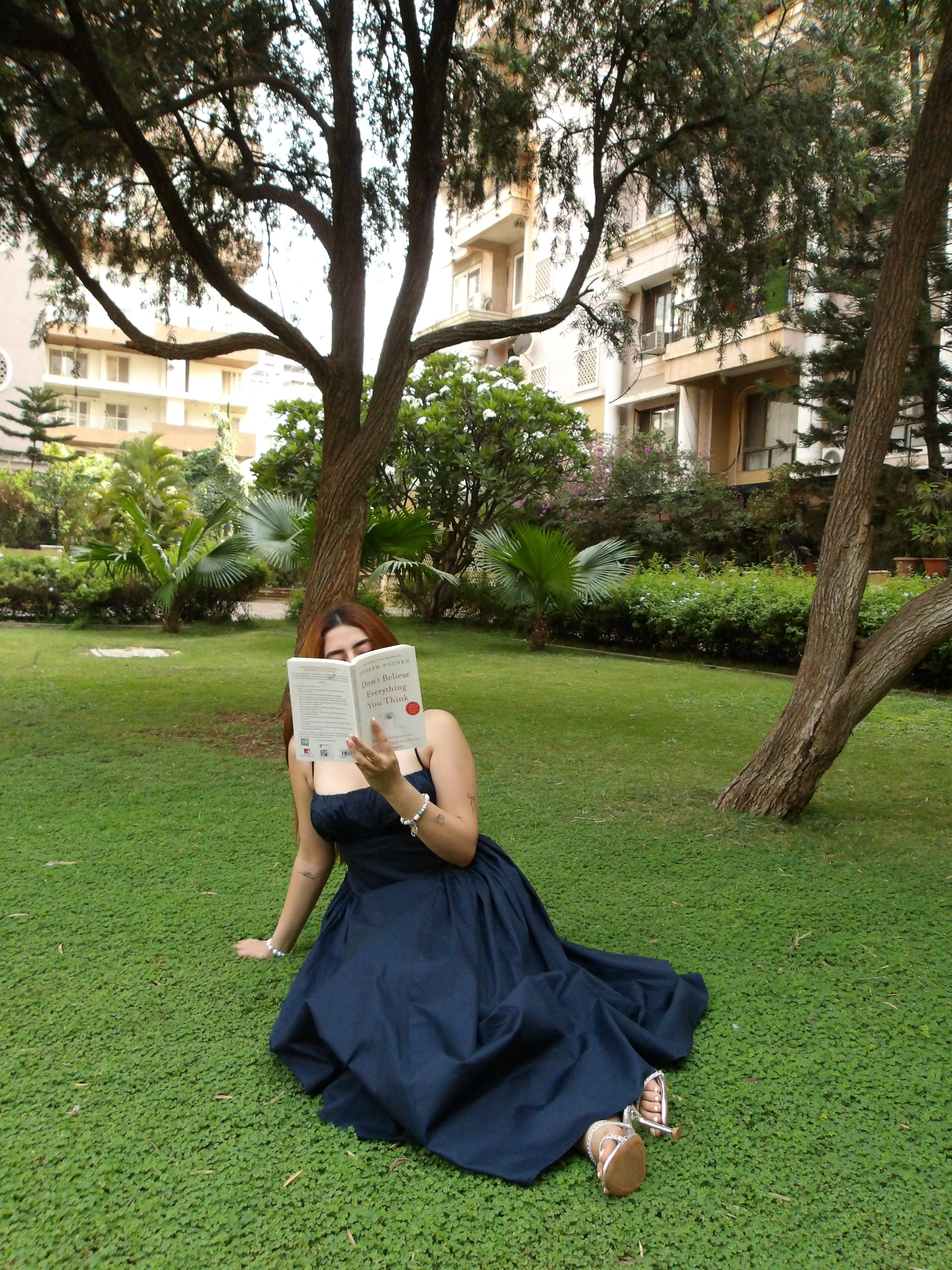 Ameera Navy Gathered Dress