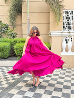 Mulmul Pink Blooming Dress