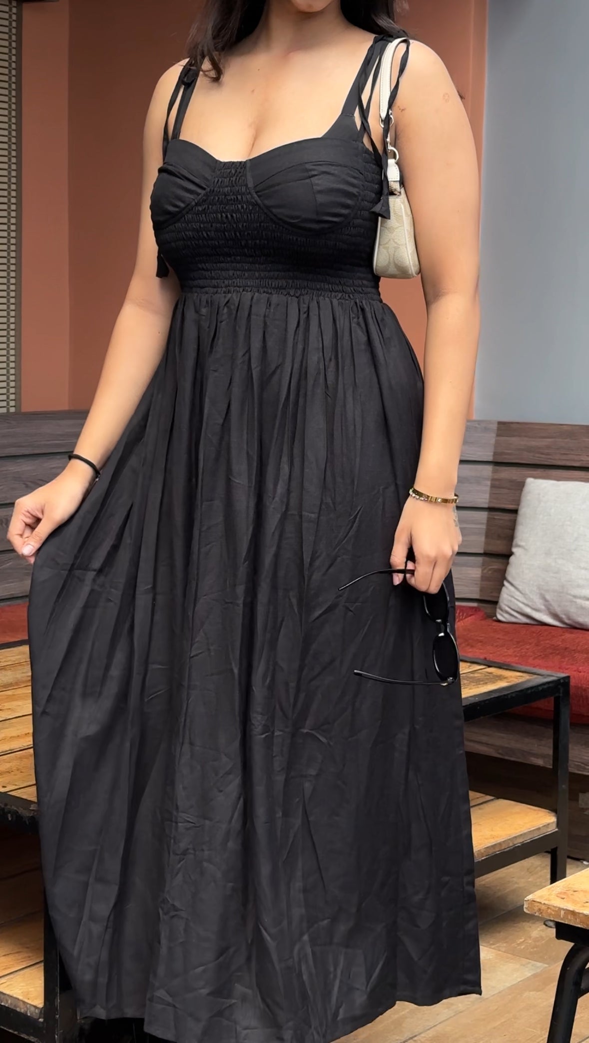 Black Amyra Maxi Dress