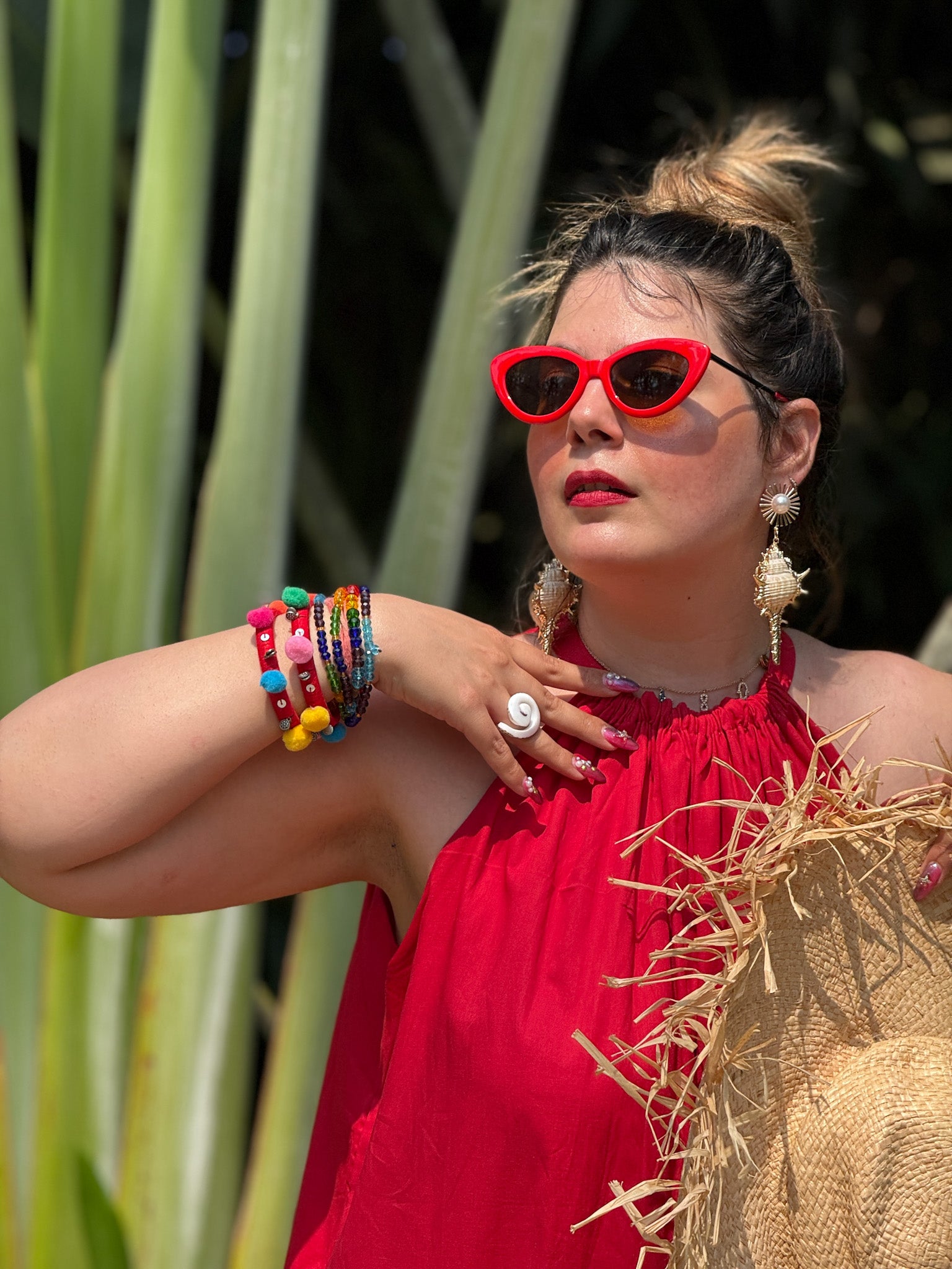 Mulmul Blooming Red  Maxi Dress