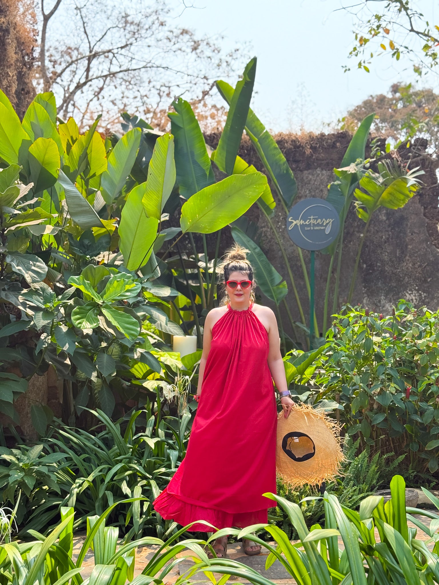 Mulmul Blooming Red  Maxi Dress