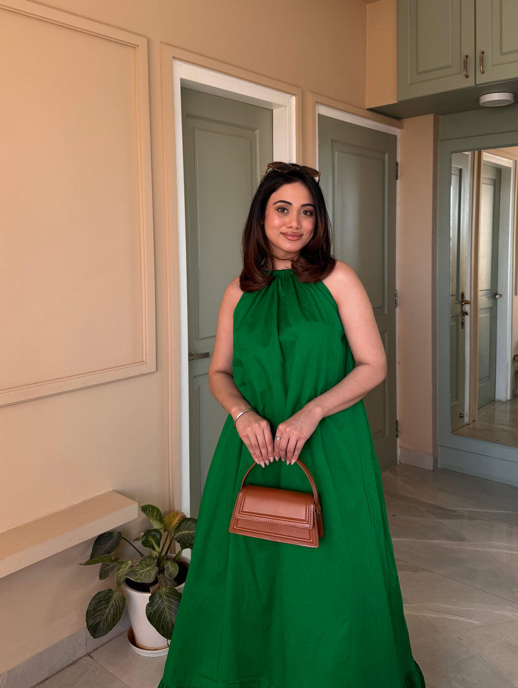 Mulmul Green Blooming Dress