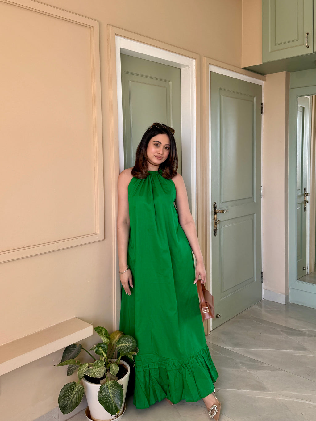 Mulmul Green Blooming Dress