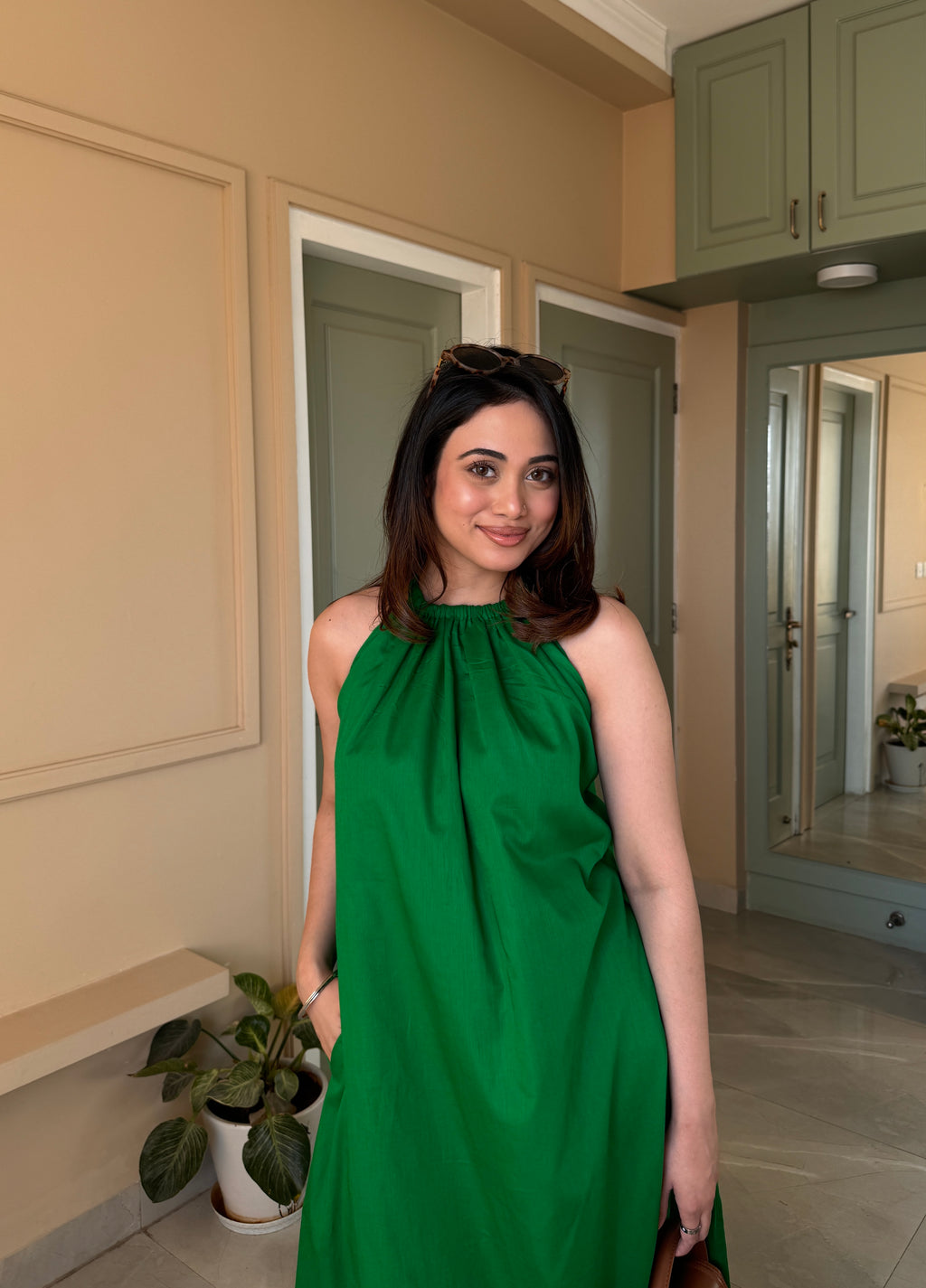 Mulmul Green Blooming Dress