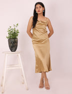 Golden dress for women
