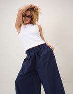 Navy Palazzo Pants