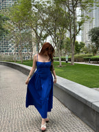 Ameera Blue Gathered Dress