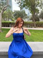 Ameera Blue Gathered Dress