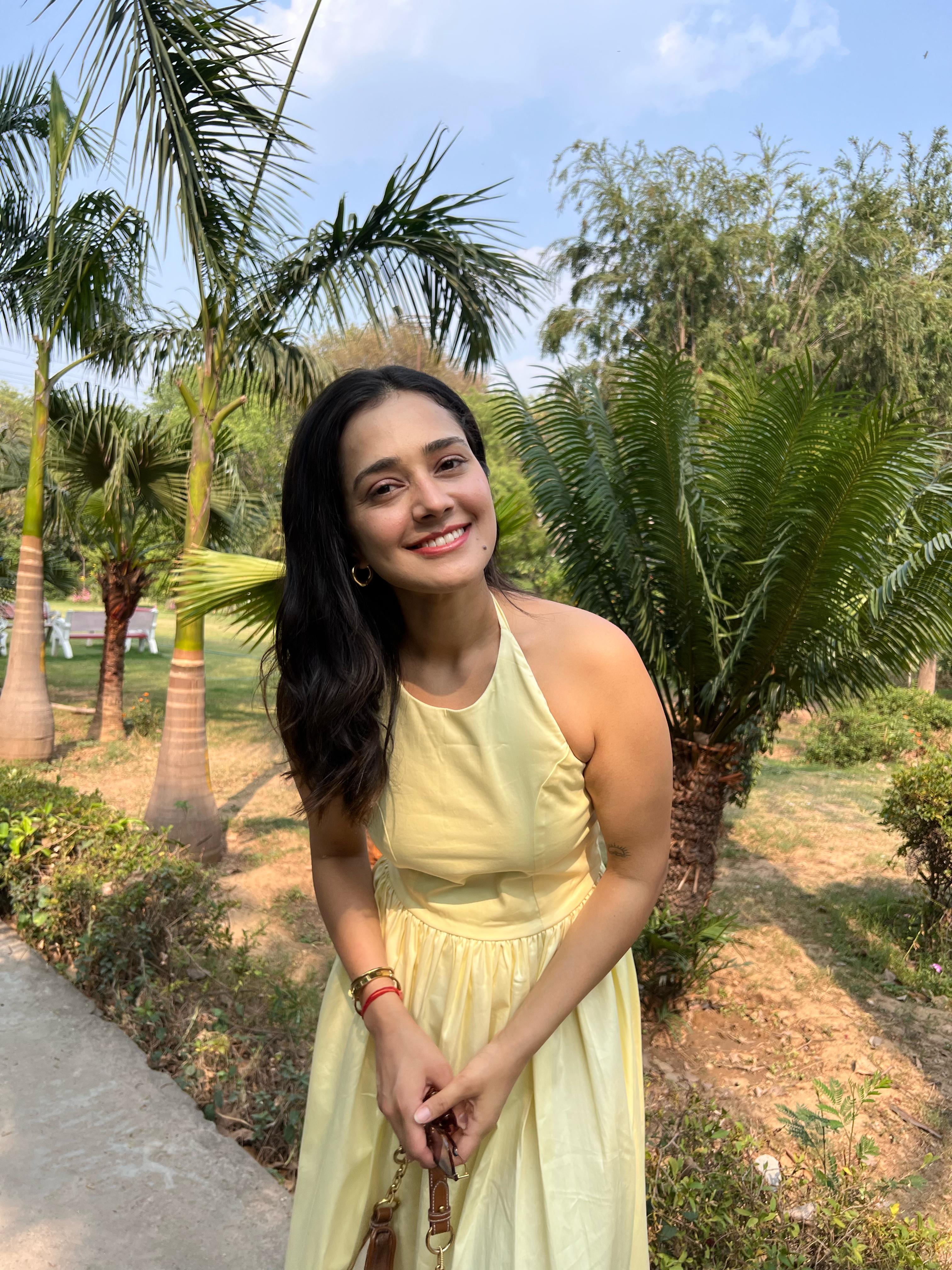 Yellow Halter Neck Maxi Dress