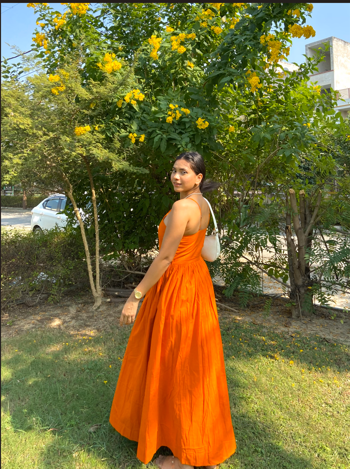 Orange Splash Dress- Labelbyanuja