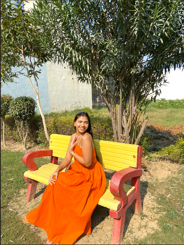 Orange Splash Dress- Labelbyanuja