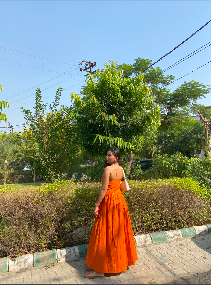 Orange Splash Dress- Labelbyanuja