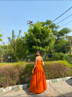 Orange Splash Dress- Labelbyanuja