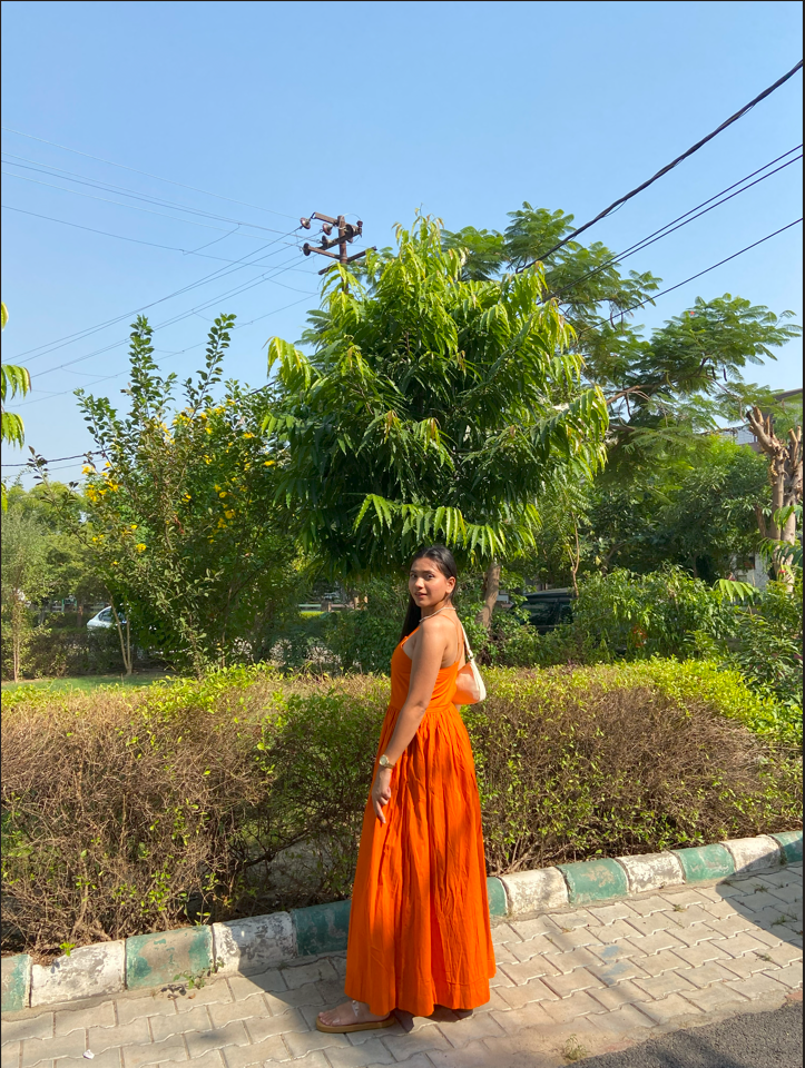 Orange Splash Dress- Labelbyanuja