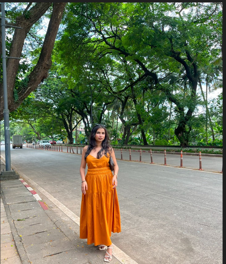 Rust Maxi Dress- Labelbyanuja