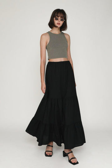 Elizabeth Black Maxi Skirt- Labelbyanuja