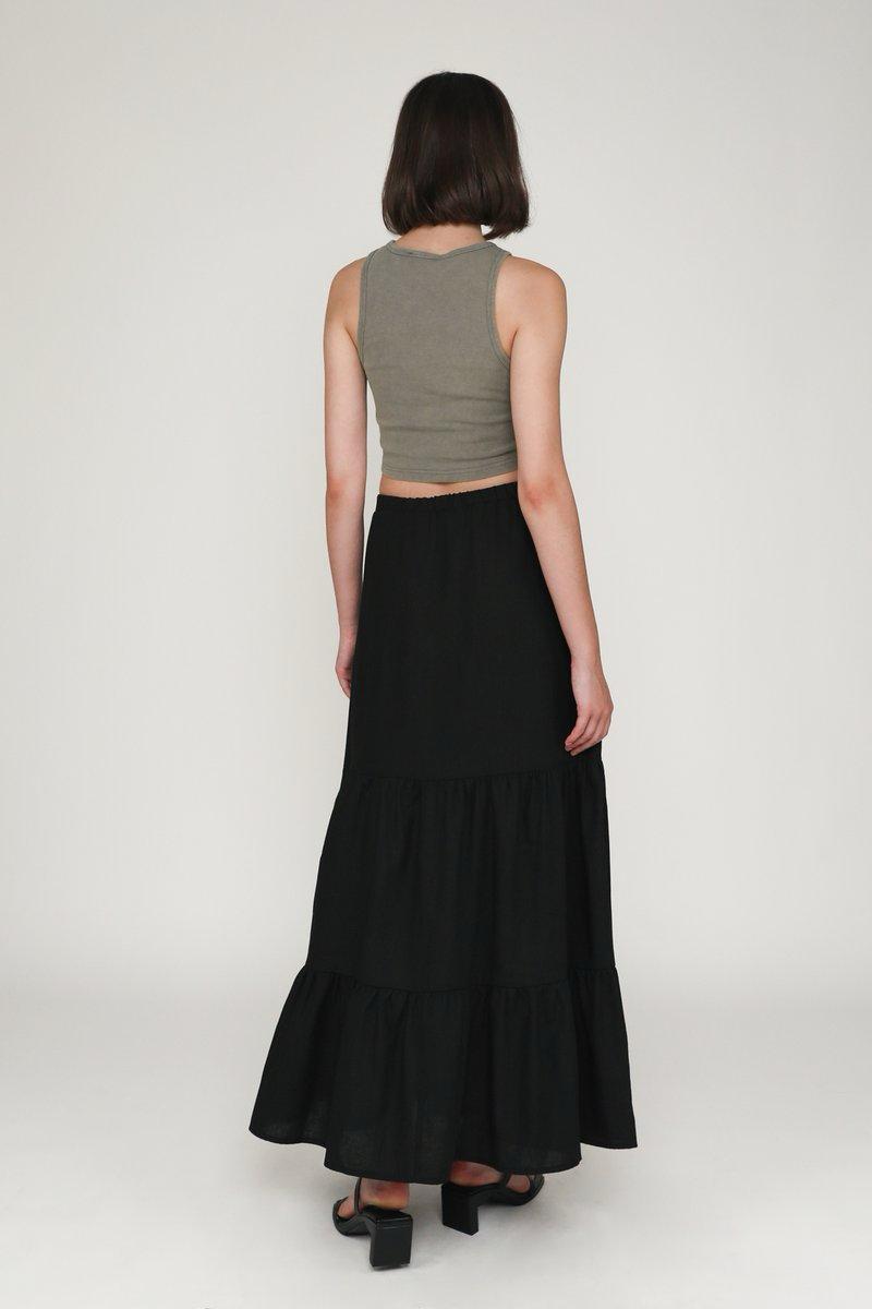 Elizabeth Black Maxi Skirt- Labelbyanuja