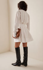 White Pleated Dress- Labelbyanuja