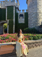 Butter yellow corset dress