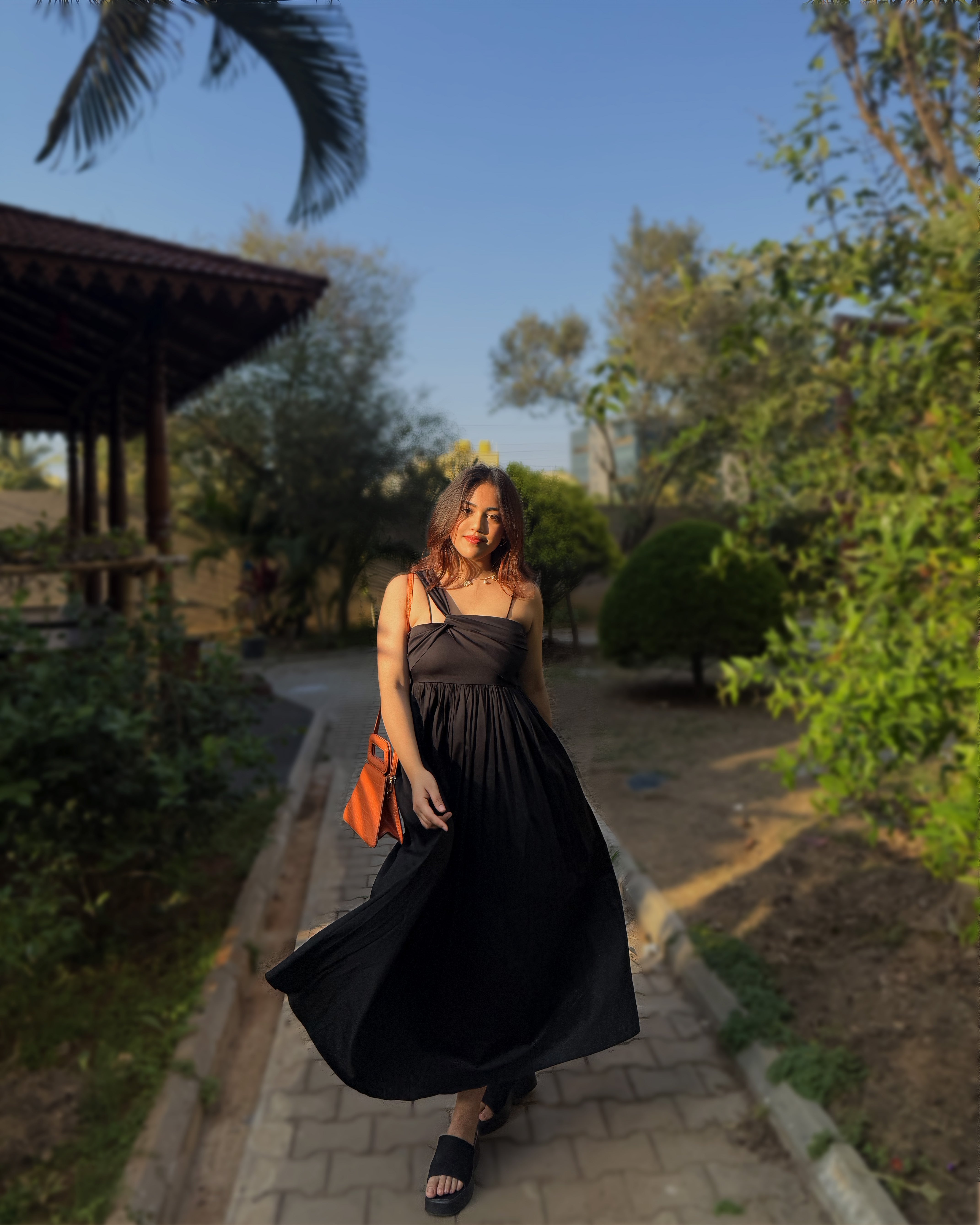 Black Wrap Maxi Dress