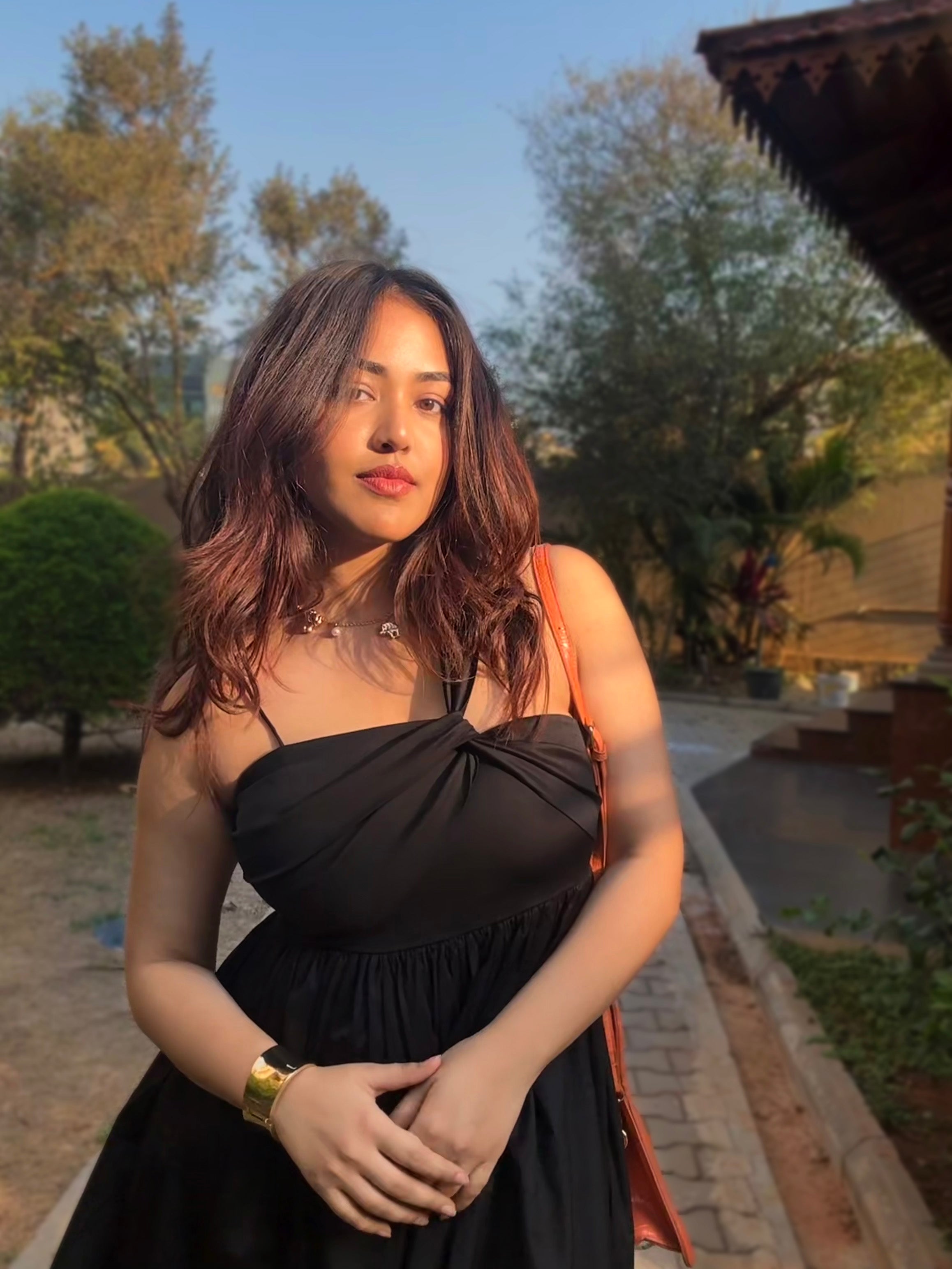 Black Wrap Maxi Dress