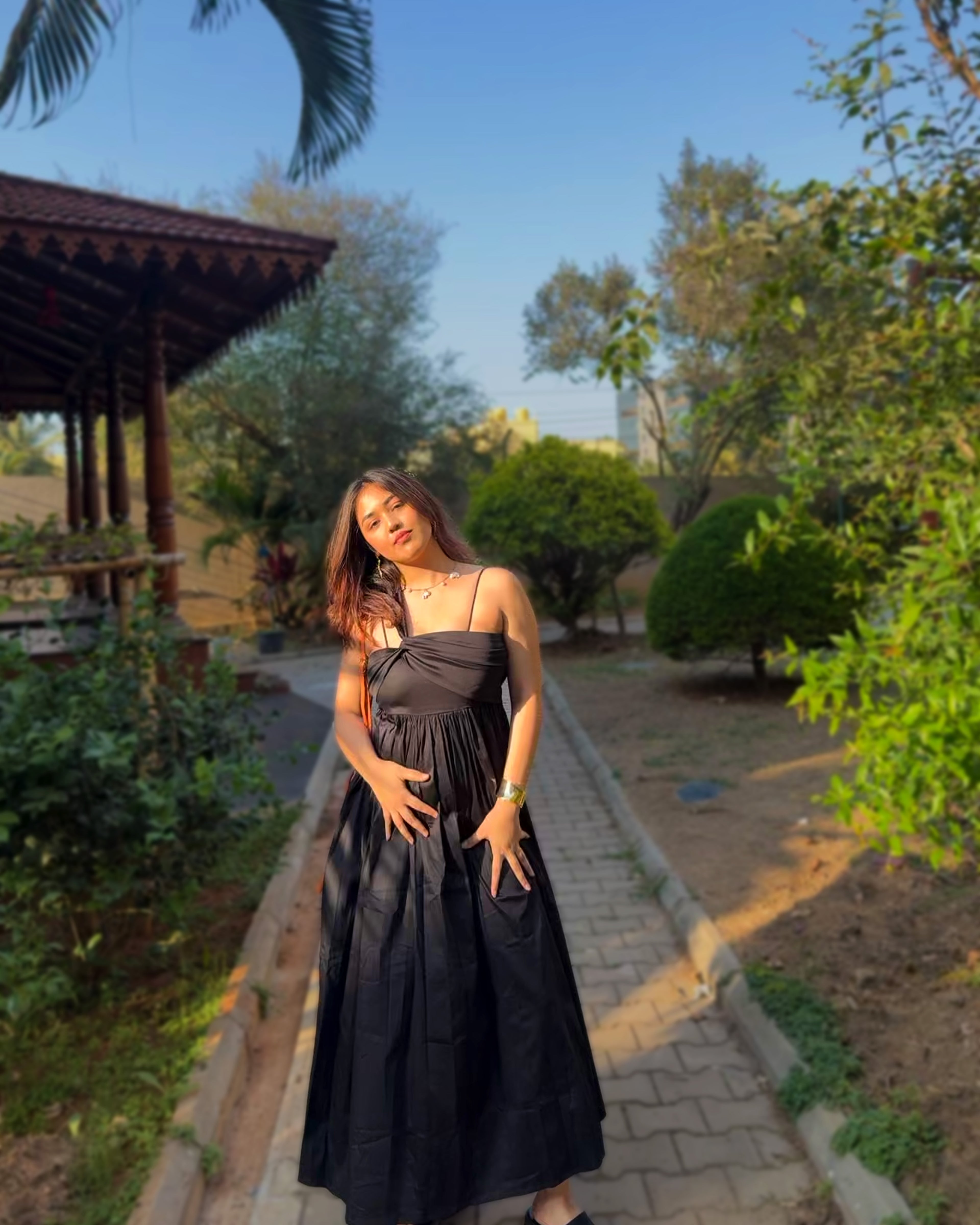 Black Wrap Maxi Dress