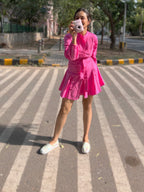 Baby Pink Knot Dress - Labelbyanuja