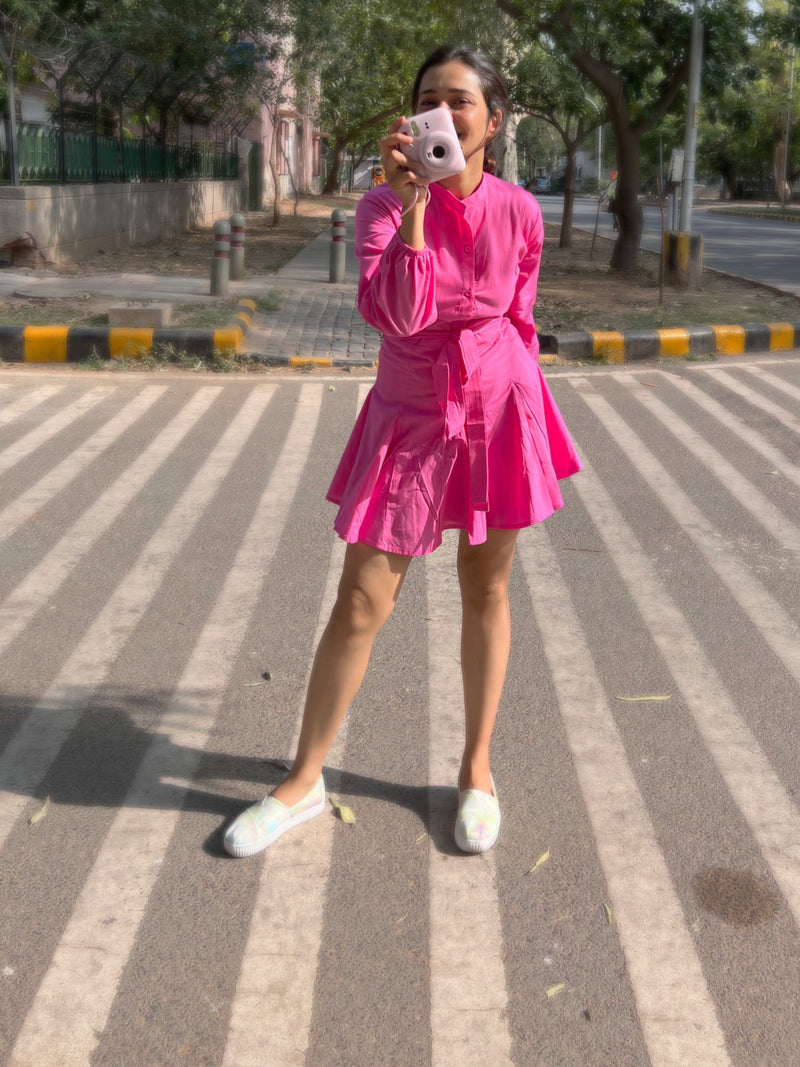 Baby Pink Knot Dress - Labelbyanuja