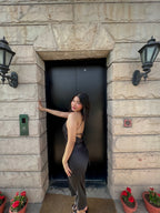 Black long Satin dress - Labelbyanuja