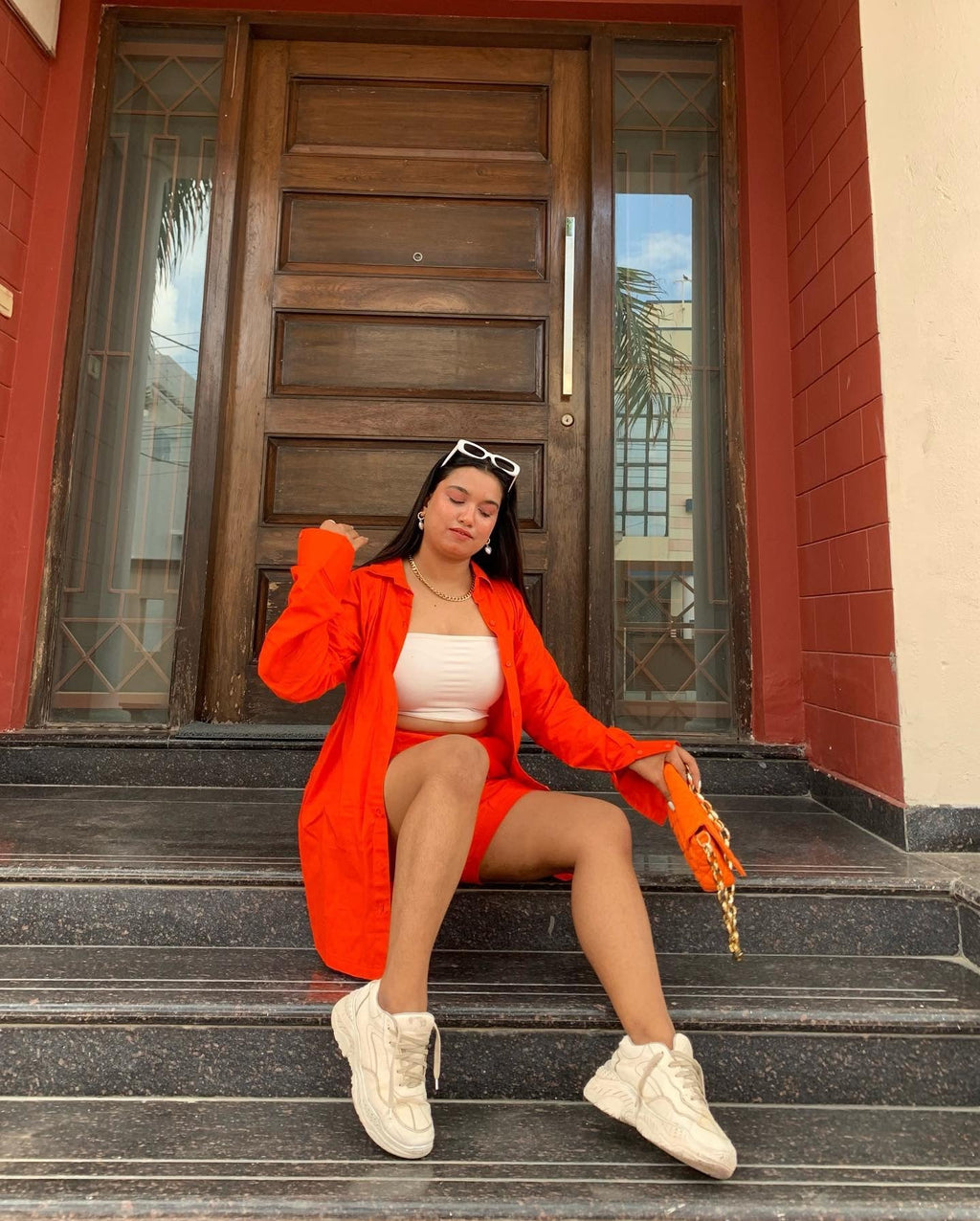 Hot Orange Cord set - Labelbyanuja