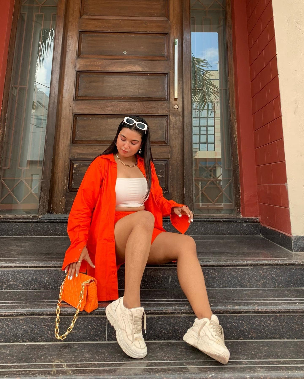 Hot Orange Cord set - Labelbyanuja