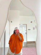 Hot orange shirt with white shorts - Labelbyanuja