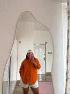 Hot orange shirt with white shorts - Labelbyanuja