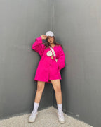 Hot Pink Cord set - Labelbyanuja